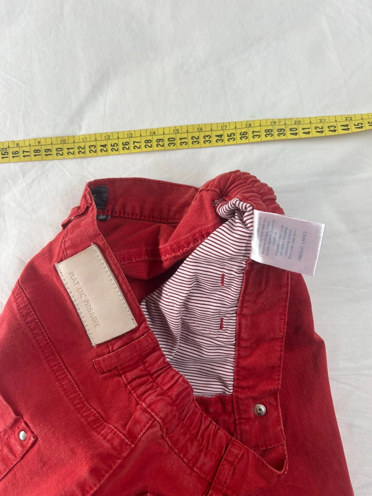 Mat de Misaine matte red skinny jeans size 38 – photo 12